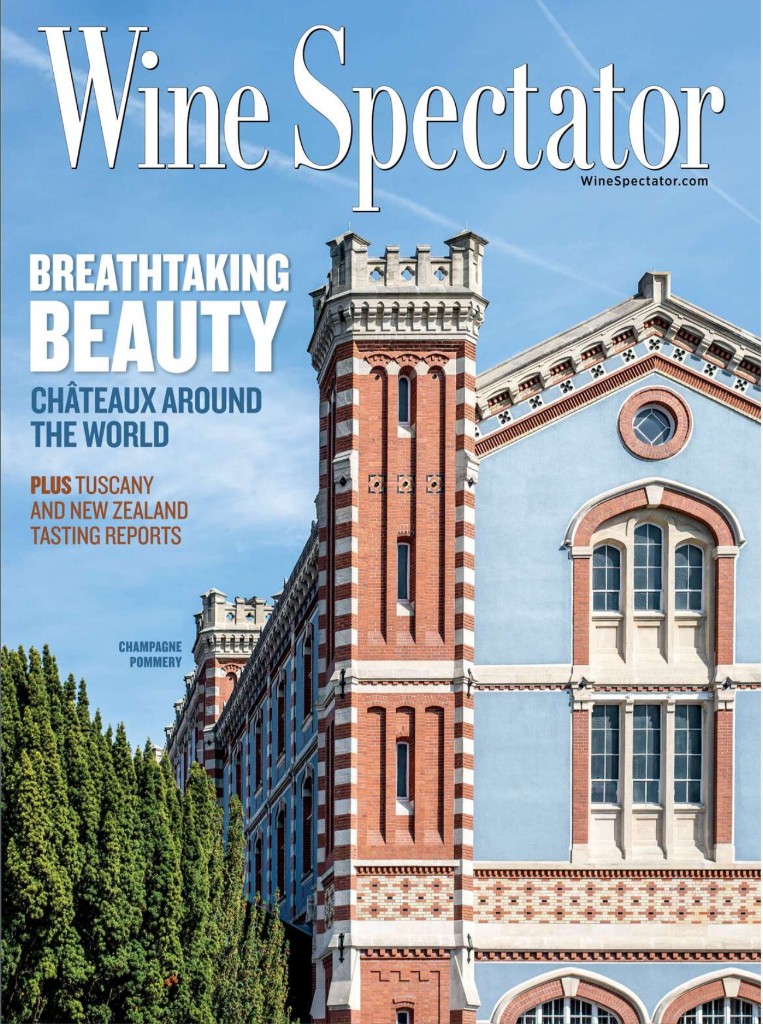 Wine Spectator cover: Châteaux Around the World, Champagne Pommery
