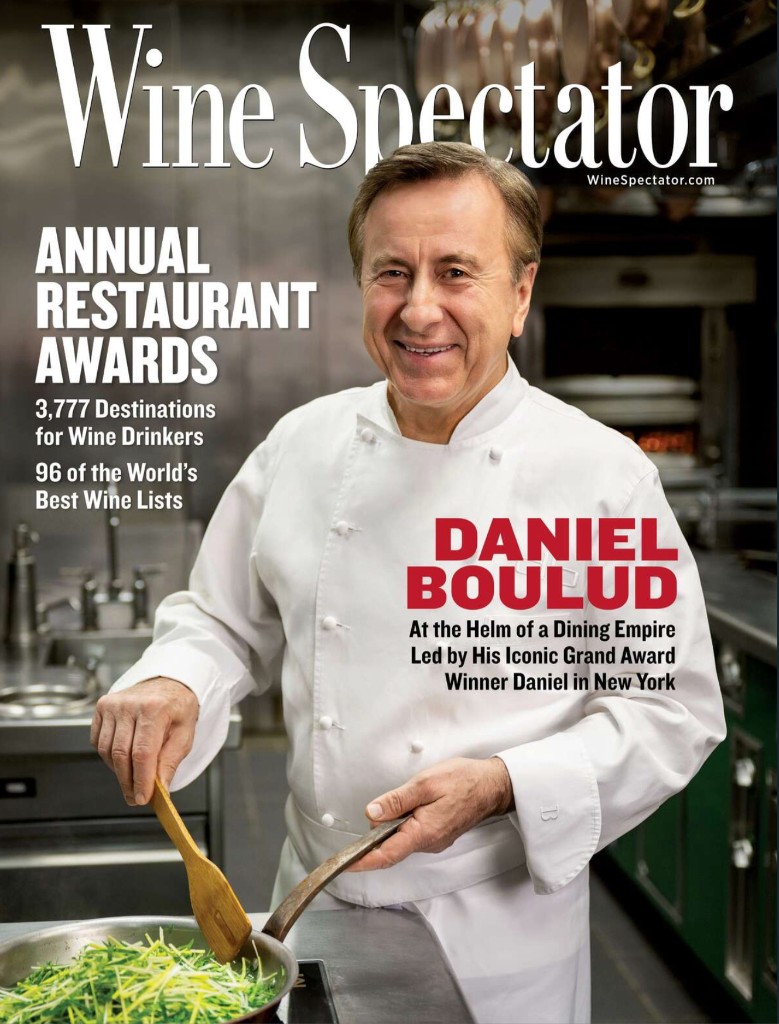 Wine Spectator cover: Annual Restaurant Awards featuring Daniel Boulud